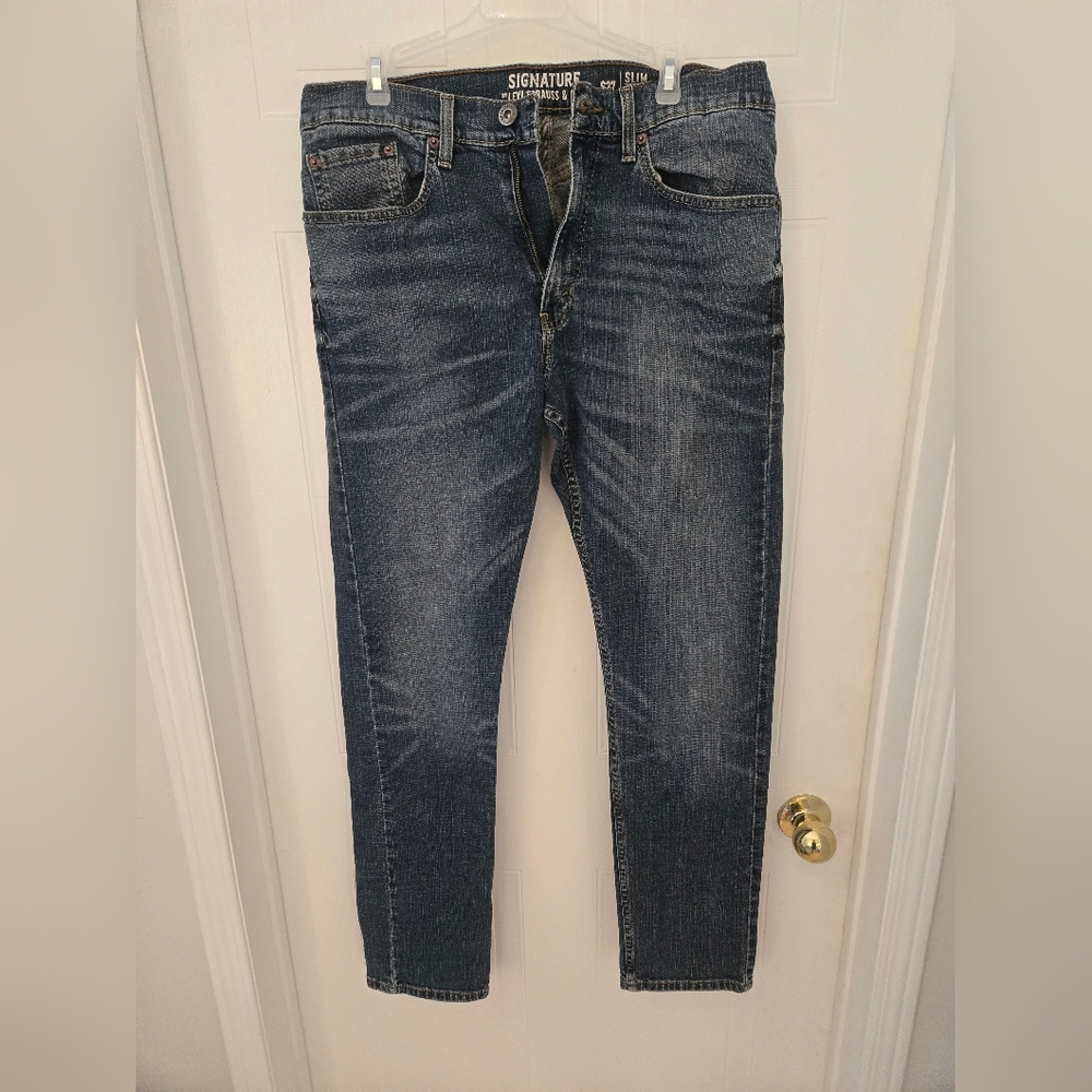 Levi Signature Men's SLIM Blue Jeans S37 34X32